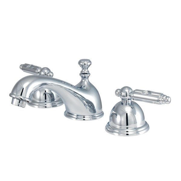 Kingston Brass KS3961GL 8" Widespread Bathroom Faucet, Polished Chrome KS3961GL